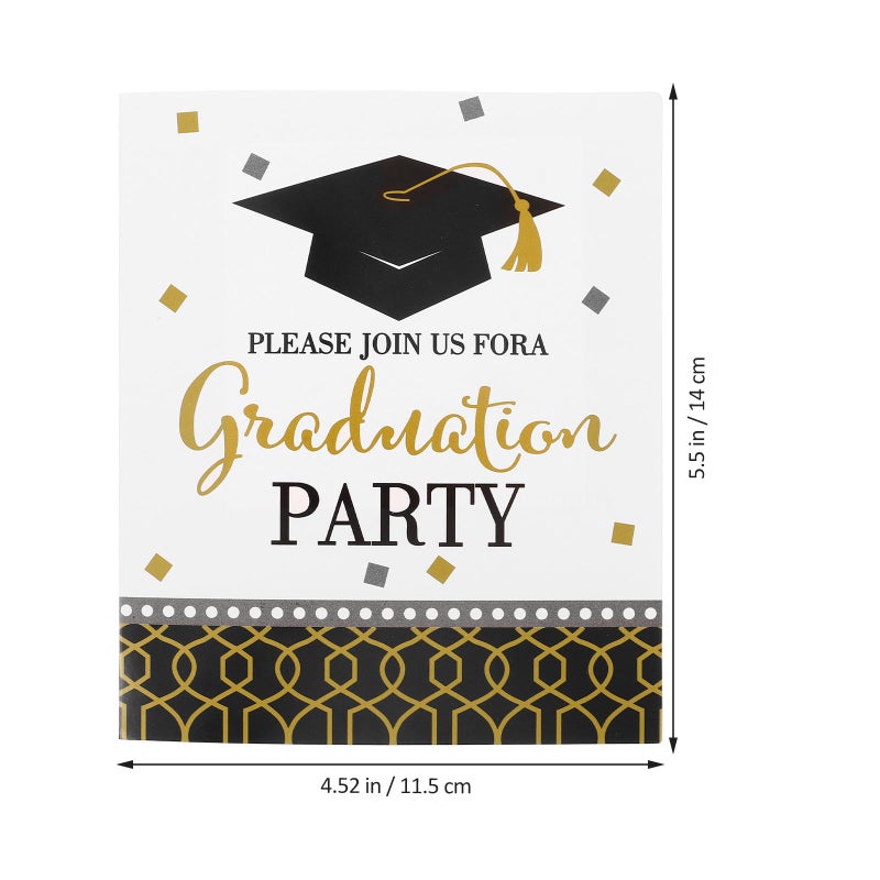 Graduation Party Invitation Cards with Envelopes 8 Pieces High School College Celebration - Image 3