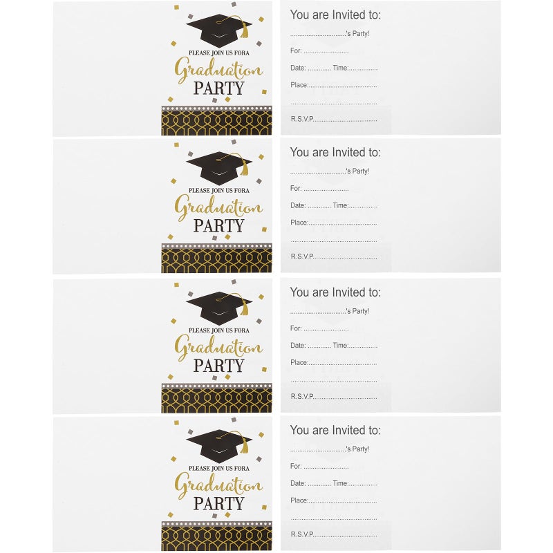 Graduation Party Invitation Cards with Envelopes 8 Pieces High School College Celebration - Image 2