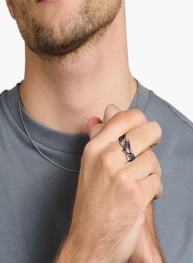 HZMAN Jesus Crown of Thorns Ring for Men Gothic Stainless Steel Pinky Ring, Metal, No Gemstone - Image 3
