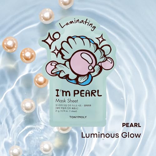 TONYMOLY Im Pearl Luminating Sheet Mask Korean Hydrating Moisturizing Face Mask with Vitamin Infused Pearl Extract Brightens Revives Skin - Image 5