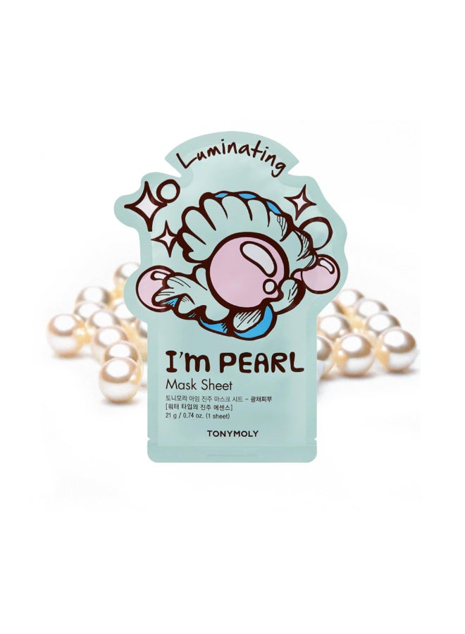 TONYMOLY Im Pearl Luminating Sheet Mask Korean Hydrating Moisturizing Face Mask with Vitamin Infused Pearl Extract Brightens Revives Skin - Image 3