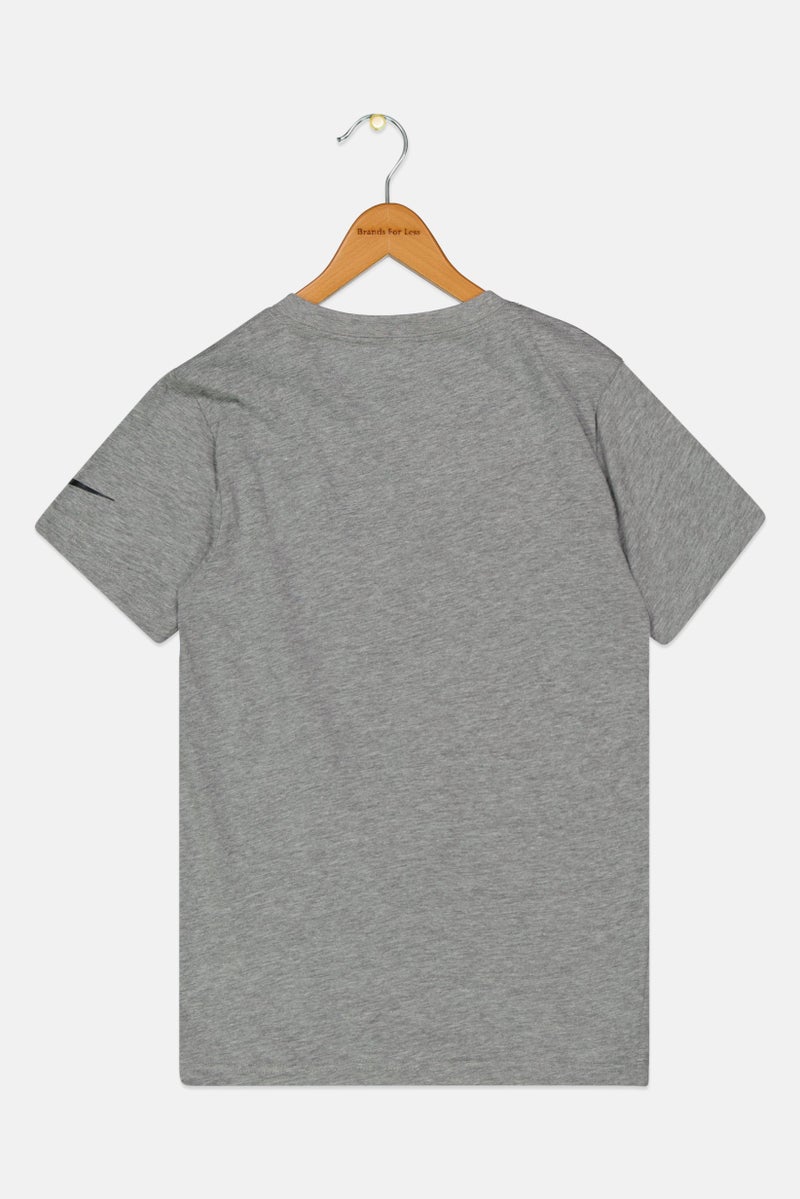 Nike 3Brand by Russell Wilson Kids Boy Sportswear Fit Short Sleeve Training T-Shirt, Grey - Image 2