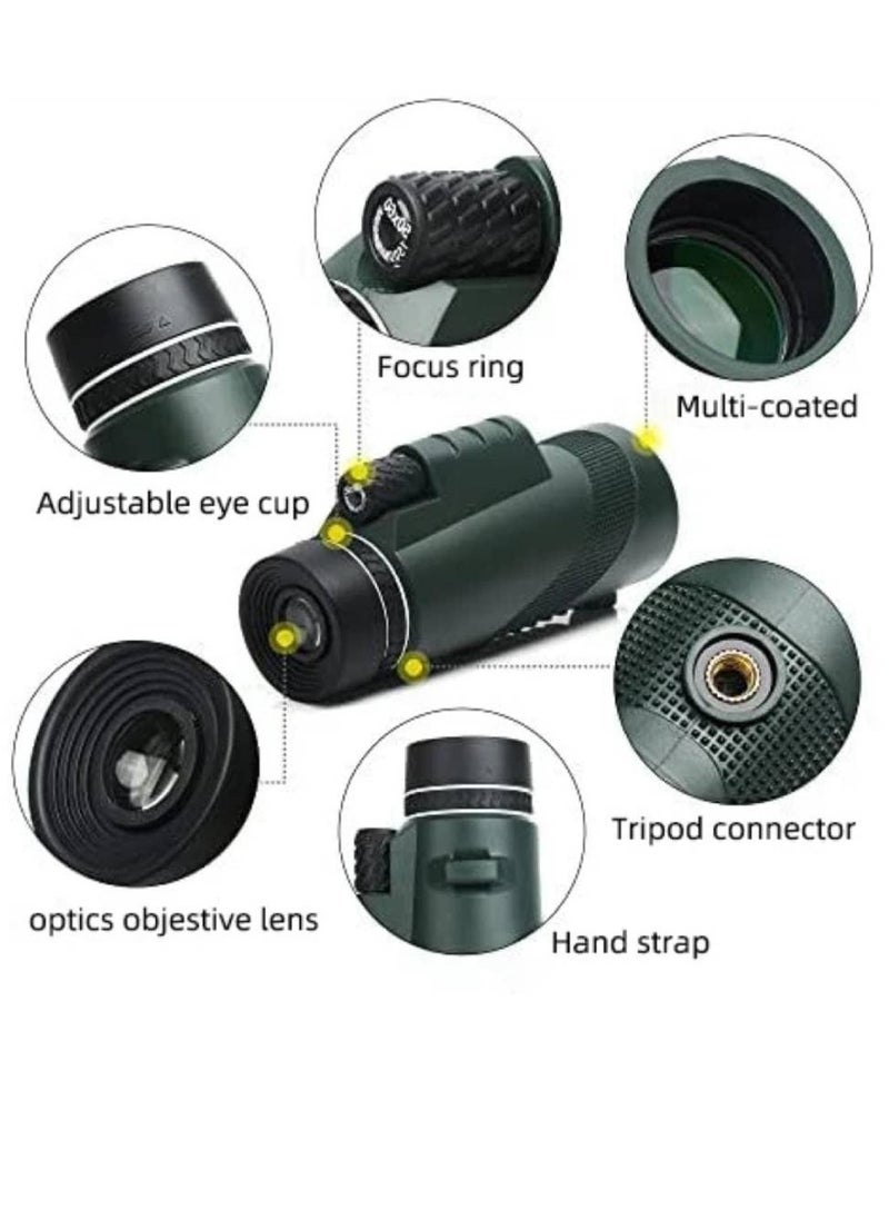 GENNEXT Telescope 40x60 HD Zoom Optic Lens Day Night Vision Travel Monocular Telescope Tourism Scope Binoculars Scope For Indoor/Outdoor  - Image 4