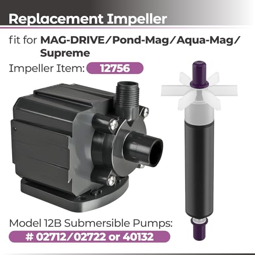 Pokin 12756 Impeller Assembly Replacement Parts for Supreme Hydroponics pump model 1212BUsed fits Pondmaster Pond Filter Pumps - Image 3
