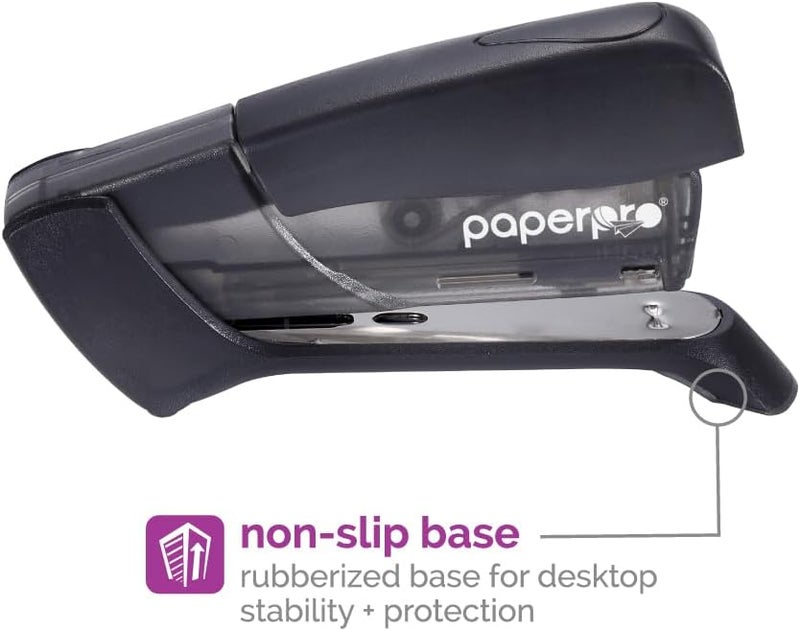 PaperPro Compact Classic Desktop Stapler, 15 Sheet Capacity, No Effort, Includes 105 Staples, One Finger, 80% Easier Stapling, Assorted (Colors May Vary) - Image 4