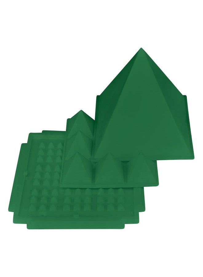 TREE MAISON CORONATING HOMES Vastu 3 Layer Green Pyramid | Plastic Moulded Multi-Layer Plastic Pyramid | Vastu Remedy for Home & Office | Pack of 1 - Image 1
