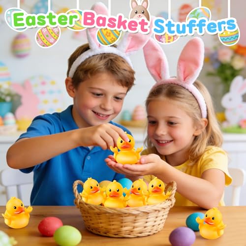 ANGGIKO 12 Pack Rubber Ducks for Jeeps Ducks for Ducking Yellow Mini Ducks in Bulk Small Funny Rubber Ducks Baby Shower Toys Kids Bath Summer Beach Pool Toys Easter Egg Fillers Birthday Gifts Party Favors - Image 5