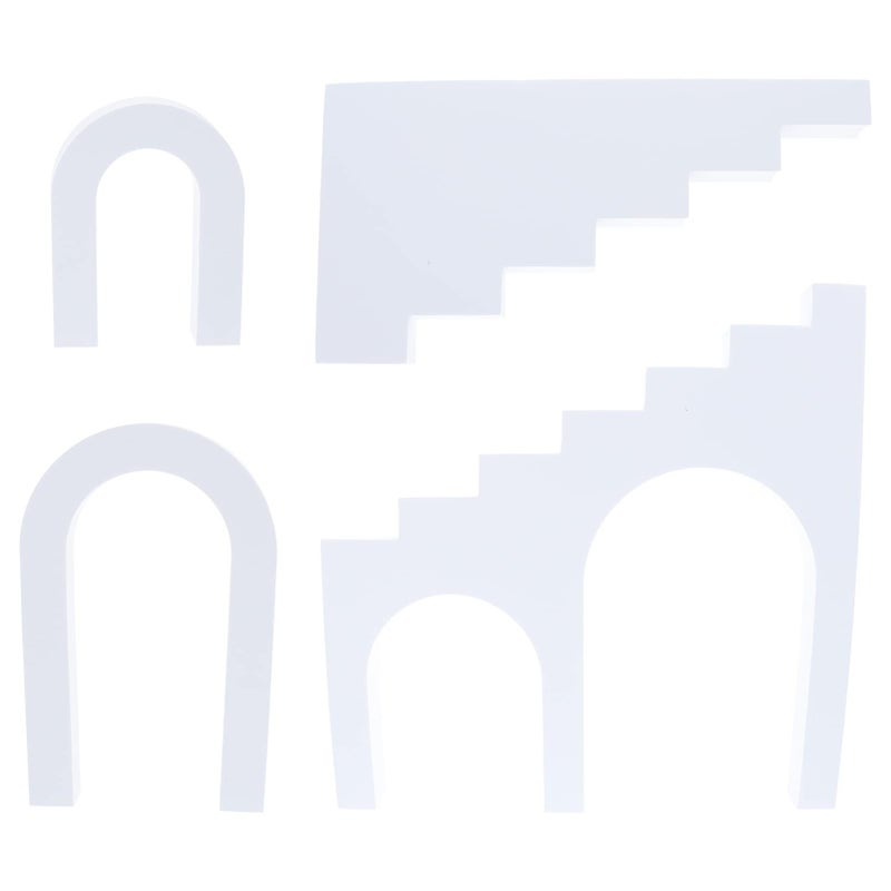 4 Pcs White Foam Display Props For Professional Photography Backdrop Lightweight Durable - Image 2