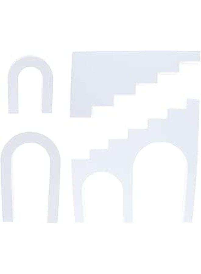 4 Pcs White Foam Display Props For Professional Photography Backdrop Lightweight Durable - Image 1