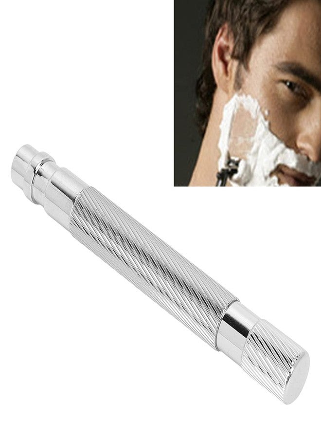 Betued Manual Handle, Safety Shaving Handle, Safety Men's Handle Safety Handle Metal Replacement Retro Shaver Handle Metal Handle for Mens Razors for Shaving (Silver) - Image 5