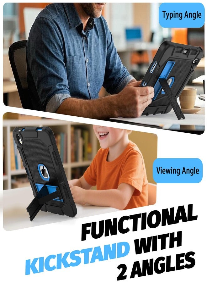 rantice Case for iPad 11-inch (A16) 11th Generation 2025 / iPad 10th Generation 10.9 inch 2022, Heavy Duty Shockproof Rugged Protective Case with Kickstand & Pencil Holder, Black+Blue - Image 3