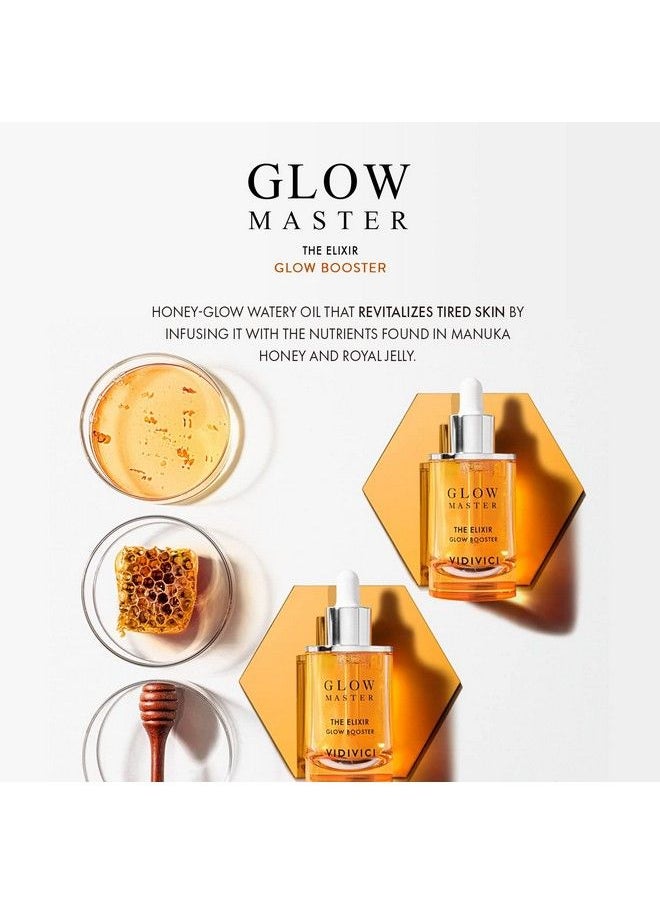 Vidivici - Glow Master The Elixir Booster Antiaging Serum With Manuka Honey And Royal Jelly For Soft & Dewy Skin Honey Glow Healthy Skin Makeup Booster Ampoule 1.01 Fl.Oz. - Image 1