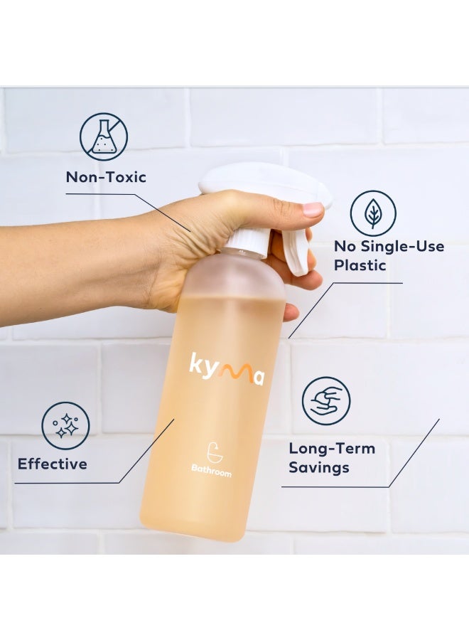 kyma Fab Four, 4 Refillable Bottles + 4 Refills, 2L (Makes 1x 500ml Disinfectant + 1x 500ml Multi-Surface Cleaner + 1x 500ml Glass Cleaner + 1x 500ml Bathroom Cleaner) - Image 4