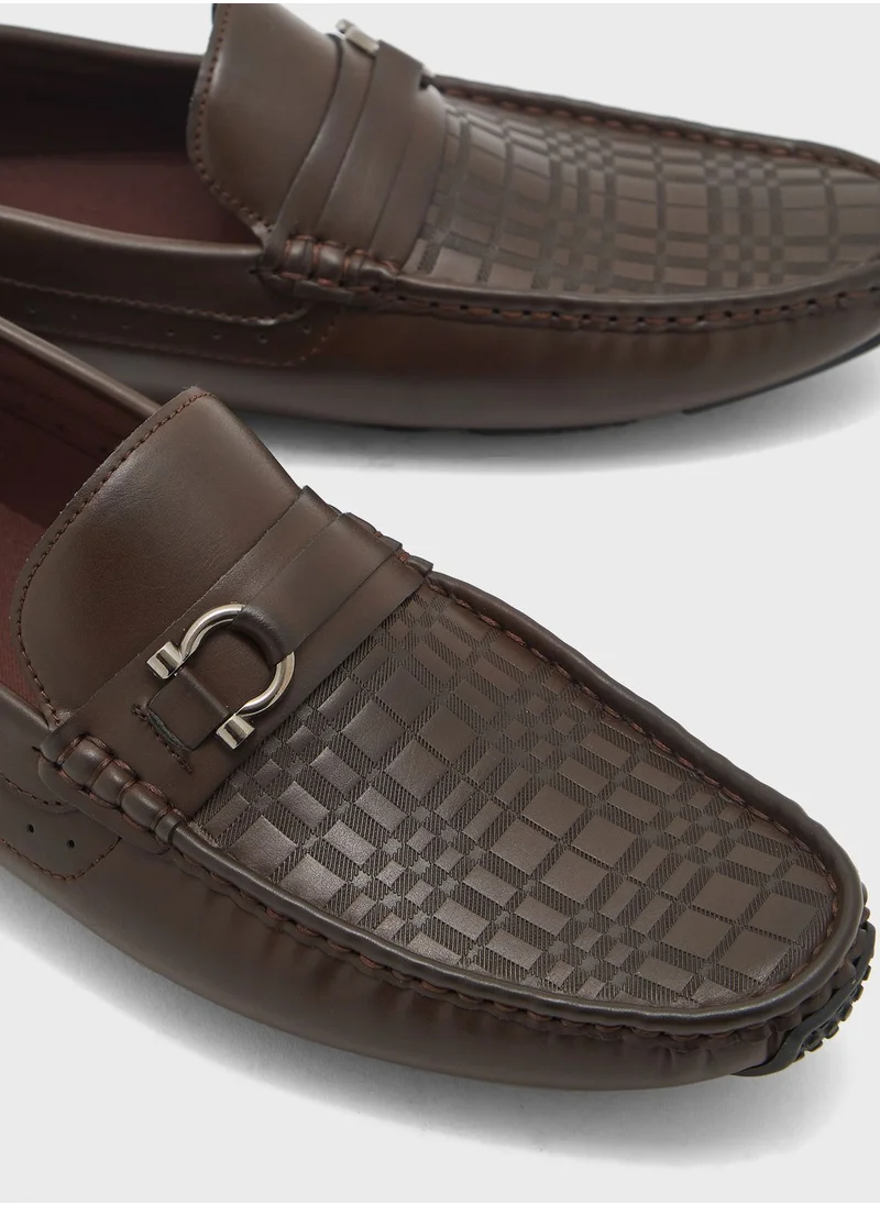 Robert Wood Faux Leather Driver Loafers