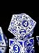 RULE DICE RULE DND Dice Set Metal Blue Solid Weighted DD Dungeons Dragons Polyhedral D20 D4 D12 D10 D D8 D6 with Gift Box - Image 2