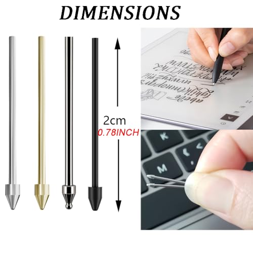 SLAUNT Replacement Metal Nibs/Tips Compatible with Samsung Galaxy Tab S10 Ultra/S9/S9 Ultra/S8/S8 Ultra/S7/S7 FE/S6 Lite/S22U/S23U/S24U/S25U S Pen 2 Pcs Metal+Plastic Nibs/Tips+Clip (3+5 pcs Set) - Image 3