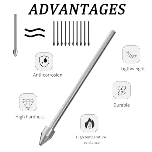 SLAUNT Replacement Metal Nibs/Tips Compatible with Samsung Galaxy Tab S10 Ultra/S9/S9 Ultra/S8/S8 Ultra/S7/S7 FE/S6 Lite/S22U/S23U/S24U/S25U S Pen 2 Pcs Metal+Plastic Nibs/Tips+Clip (3+5 pcs Set) - Image 5