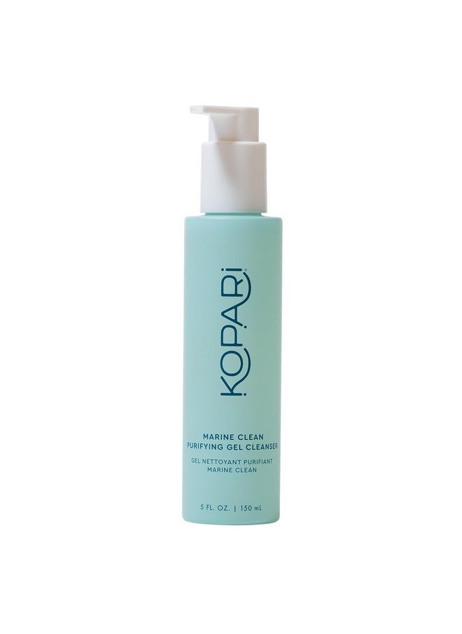 Kopari Kopari Marine Clean Purifying Gel Cleanser, Infused with Amino Acids & Vitamin B5, Dual-Action Gel-to-Foam Cleanser, Gentle and Nourishing, 5 oz  - Image 1