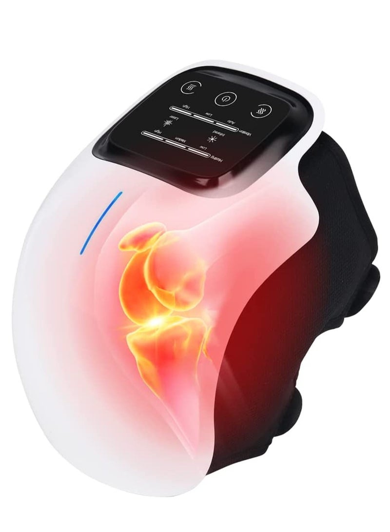 Rabos Knee Massager with Heat and Kneading for Pain Relief Infrared Heated Vibration Physiotherapy for Arthritis Massager Cramps and Joint Warmer Rechargeable LED Display - Image 1