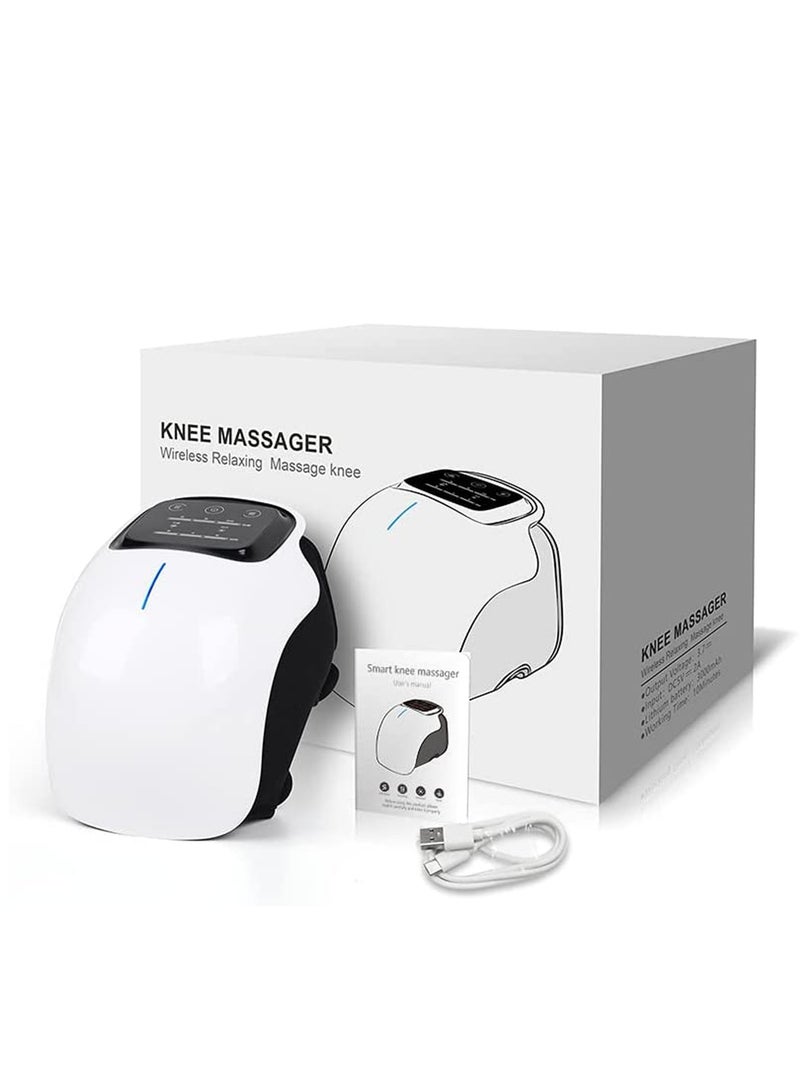 Rabos Knee Massager with Heat and Kneading for Pain Relief Infrared Heated Vibration Physiotherapy for Arthritis Massager Cramps and Joint Warmer Rechargeable LED Display - Image 5