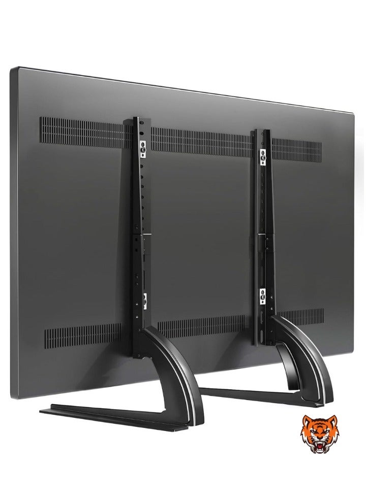 TIGER Universal Table Top TV Stand – Height Adjustable Mount for 27-65 Inch LCD/LED Flat/Curved Screen TVs, Holds up to 88 lbs, Max VESA 800x500mm  - Image 1