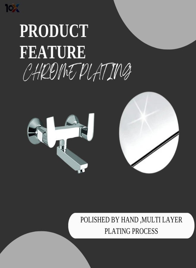 10X Brass Wall Mixer AR-9011 Non-Telephonic for Bathroom/Wall Mounted Chrome Plated - Image 4