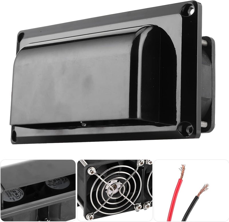 klarako Fan for RV, 12V Side Air Vent Ventilation Fan Motorhome Extractor Fan for Trailer Boat Marine Yacht - Image 3