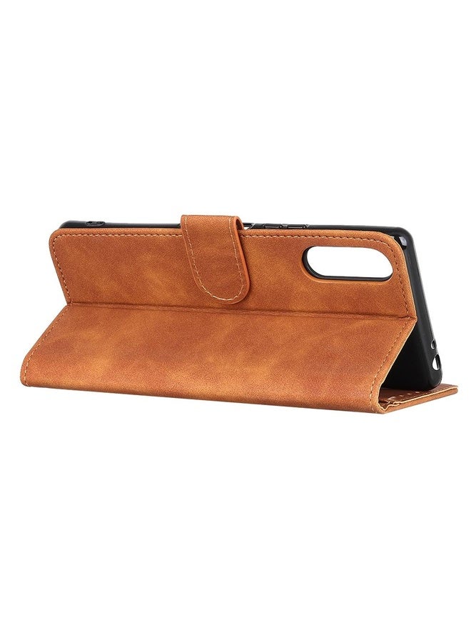 HuHa For Sony Xperia Ace II KHAZNEH Retro Texture PU + TPU Horizontal Flip Leather Case with Holder & Card Slots & Wallet(Brown)  - Image 4