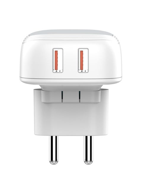 LDNIO A2522C Fast Wall Charger With Replaceable Plug UK US EU And Cable From Type C To Lightning Led Display 30W - White