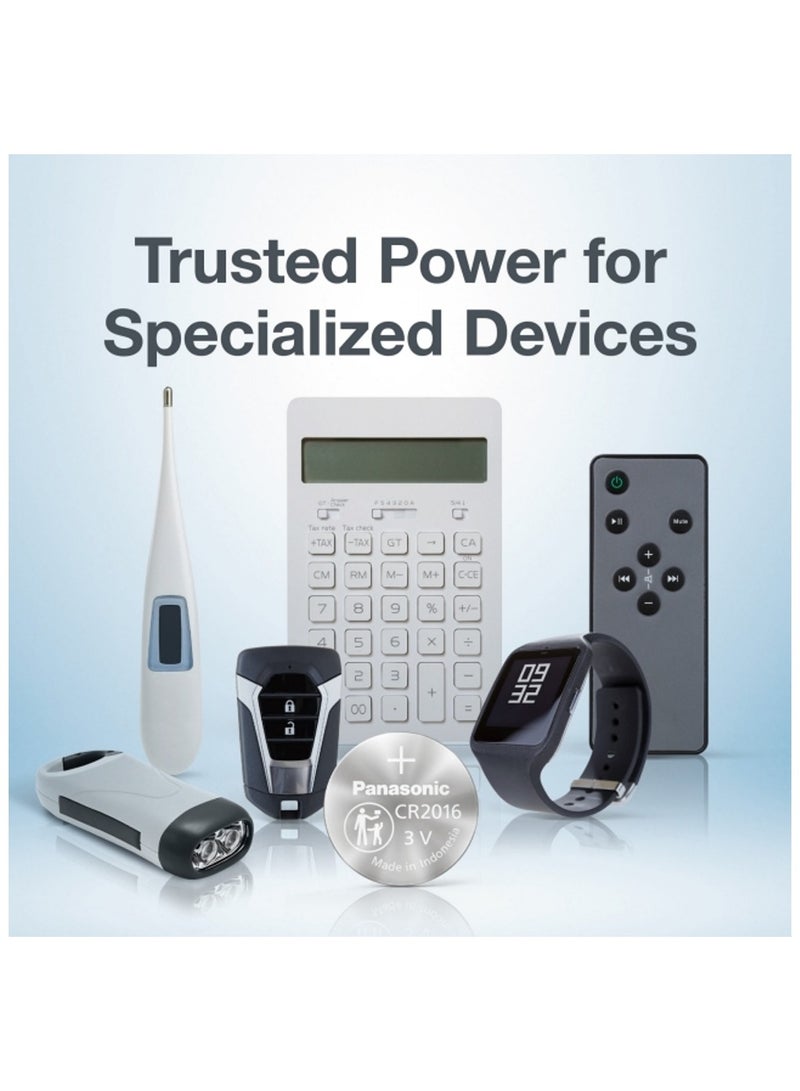 Panasonic 5-Pieces Panasonic CR2016 Lithium 3V Indonesia Batteries - Image 5