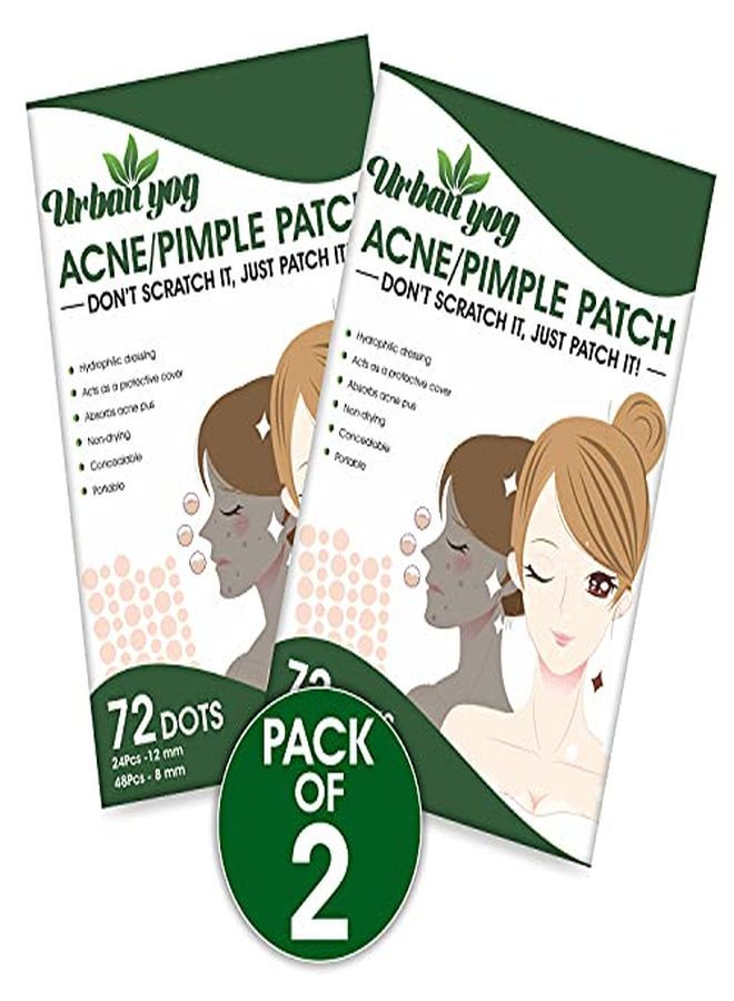 Urban yog Acne Pimple Patch - Invisible Facial Stickers Cover With 100% Hydrocolloid, Pimple / Acne Absorbing Patch (Pack Of 2)  - Image 1