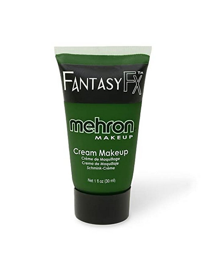 mehron Makeup Fantasy Fx Cream Makeup ; Water Based Halloween Makeup ; Green Face Paint & Body Paint For Adults 1 Fl Oz (30Ml) (Green) - Image 1