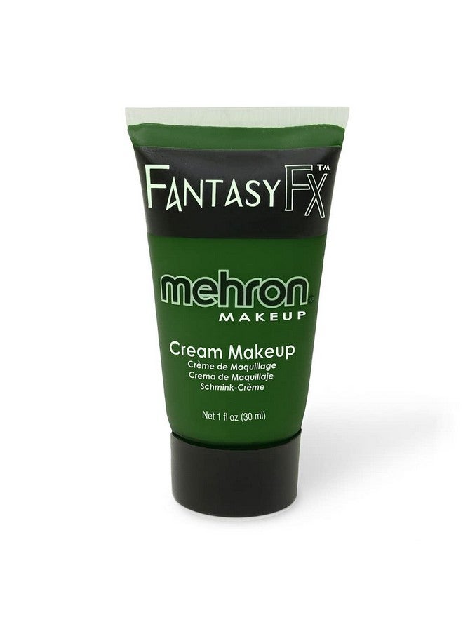 mehron Makeup Fantasy Fx Cream Makeup ; Water Based Halloween Makeup ; Green Face Paint & Body Paint For Adults 1 Fl Oz (30Ml) (Green) - Image 2
