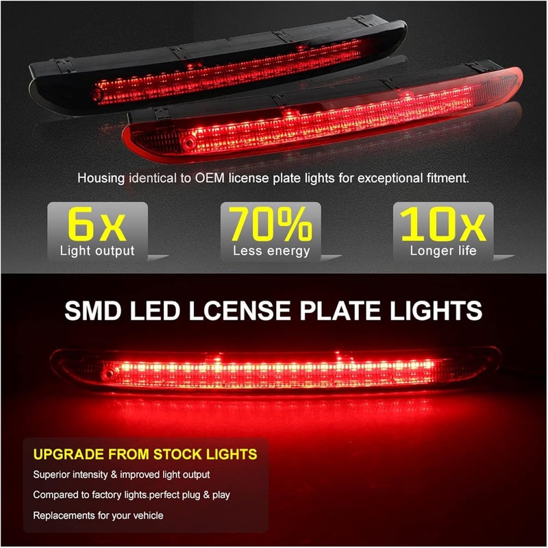 QASULER Red High Mount Third Brake Light for VW - Image 4