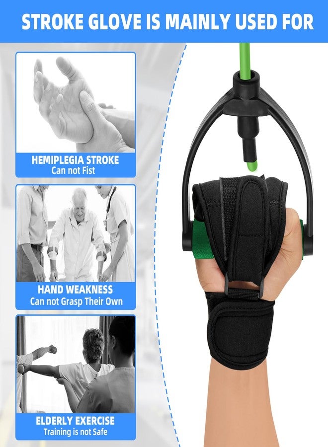 JDVBDNK Stroke Finger Splint Brace Ability, Finger Rehabilitation Auxiliary Training Gloves for Elderly Patients, Anti-Spasticity Hand Therapy Equipment for Fist Stroke Hemiplegia Hand Training, Black - Image 4