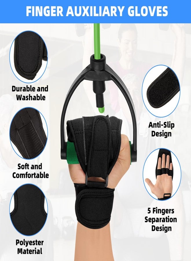 JDVBDNK Stroke Finger Splint Brace Ability, Finger Rehabilitation Auxiliary Training Gloves for Elderly Patients, Anti-Spasticity Hand Therapy Equipment for Fist Stroke Hemiplegia Hand Training, Black - Image 3
