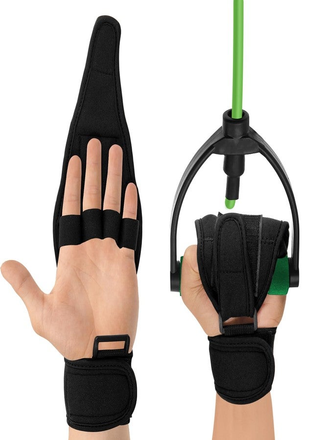 JDVBDNK Stroke Finger Splint Brace Ability, Finger Rehabilitation Auxiliary Training Gloves for Elderly Patients, Anti-Spasticity Hand Therapy Equipment for Fist Stroke Hemiplegia Hand Training, Black - Image 1