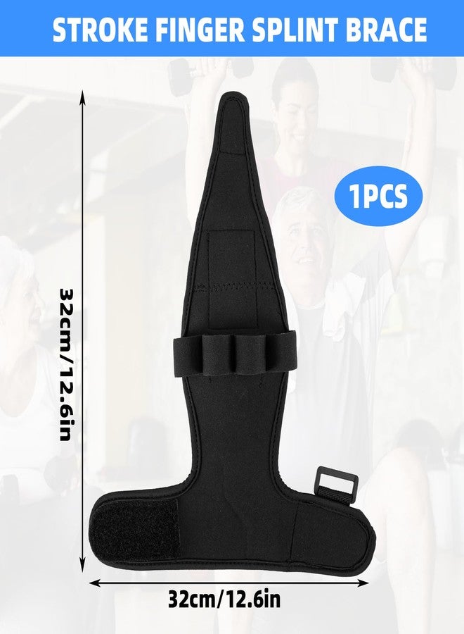 JDVBDNK Stroke Finger Splint Brace Ability, Finger Rehabilitation Auxiliary Training Gloves for Elderly Patients, Anti-Spasticity Hand Therapy Equipment for Fist Stroke Hemiplegia Hand Training, Black - Image 2