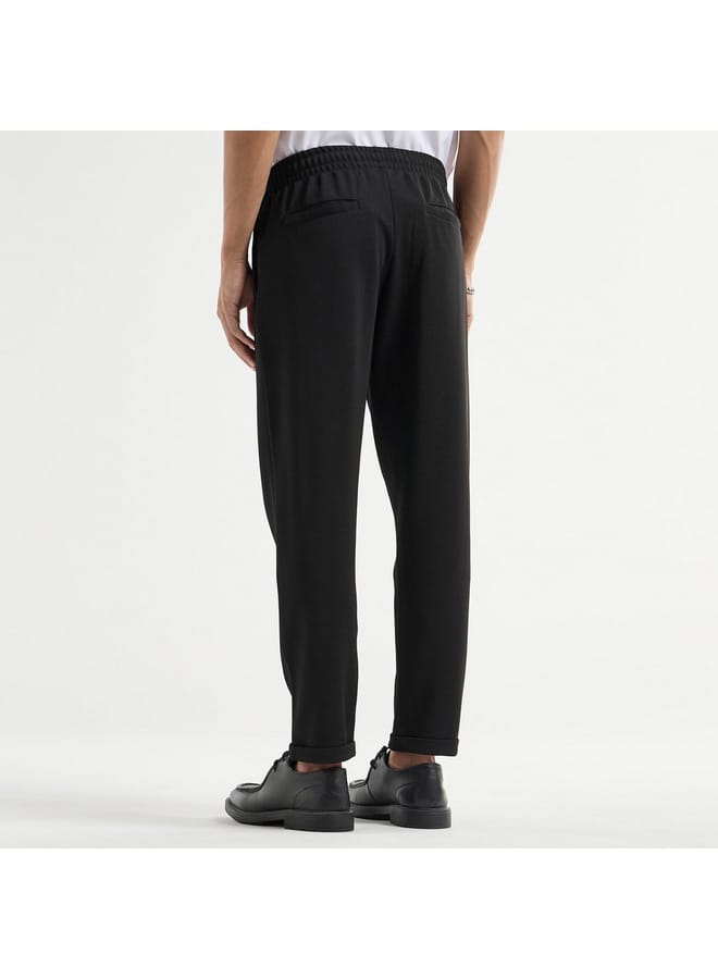 Splash FAV Textured Regular Fit Pants with Flexi Waist and Pockets  - Image 3
