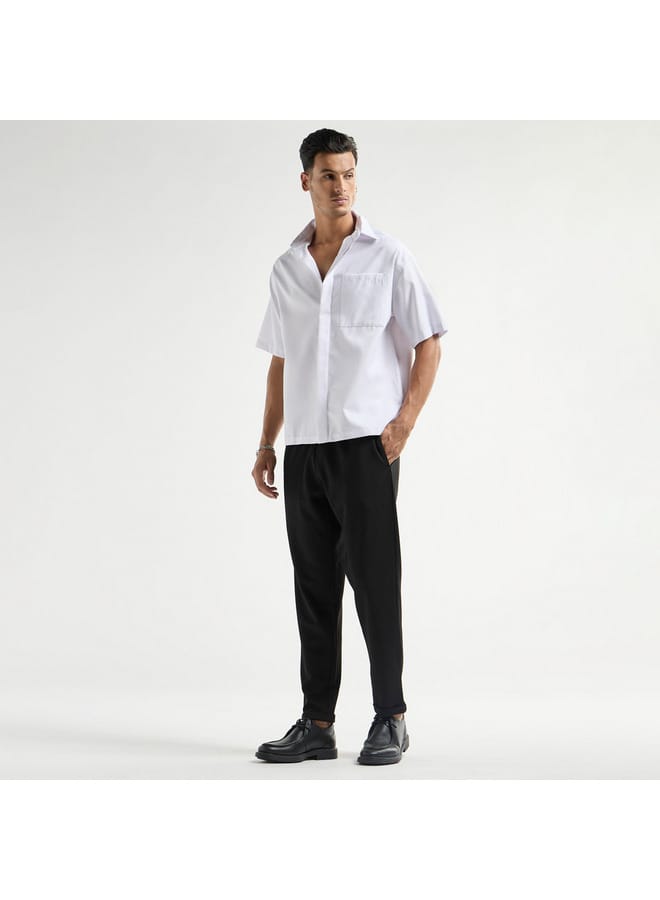 Splash FAV Textured Regular Fit Pants with Flexi Waist and Pockets  - Image 2
