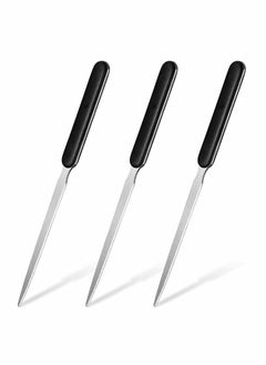 KASTWAVE Letter Opener, 3 Pack Office Letter Opener Stainless Steel Hand Envelope Slitter Lightweight Open Letter Knife Humanized Grip Handle Staple Removal Tool Mail Opener for School Office Home  - Image 1