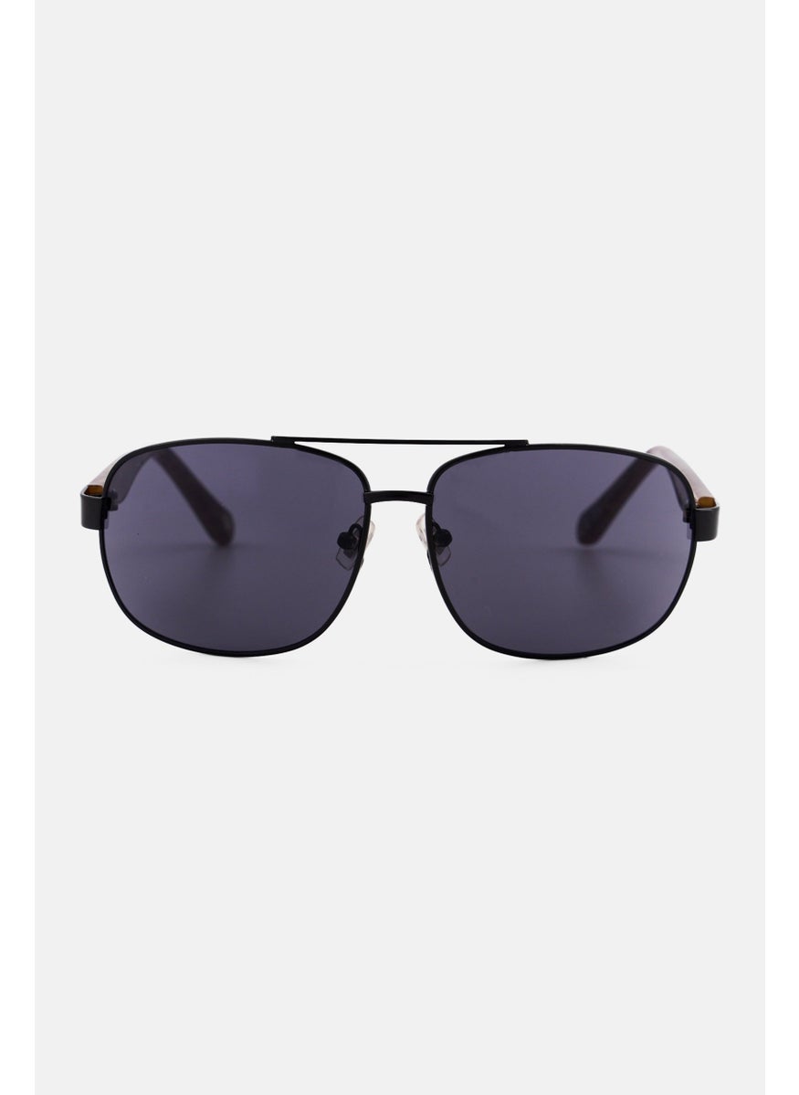 FOSSIL - Men FM108 Aviator Sunglasses, Black - Image 1