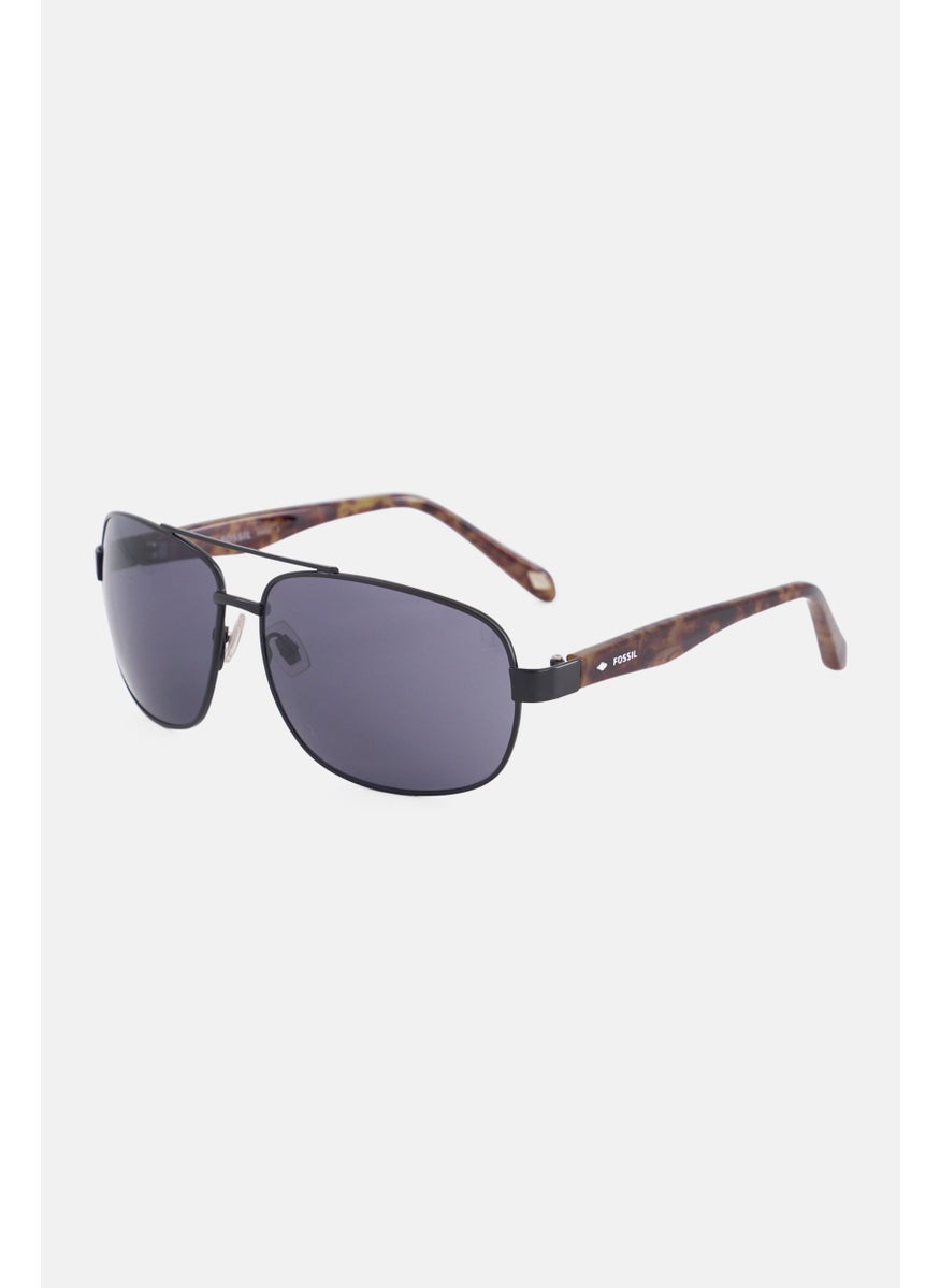 FOSSIL - Men FM108 Aviator Sunglasses, Black - Image 1