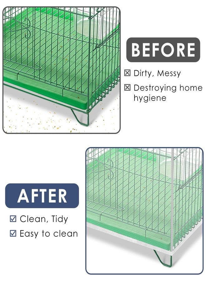 Bissap Bird Cage Seed Catcher, Universal Birdcage Net Nylon Adjustable Elastic Band Stretchy Skirts Mesh Cover for Parrot Cage Seed Guard (Not Include Birdcage)- White - Image 5