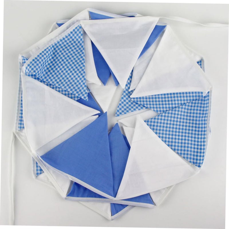 Blue Cloth Banner Garland for Wedding Party Birthday Decoration Photo Props - Image 5