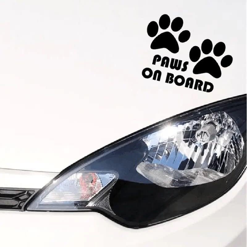 MAKTEM Paws on Board Car Vinyl Sticker - Image 2