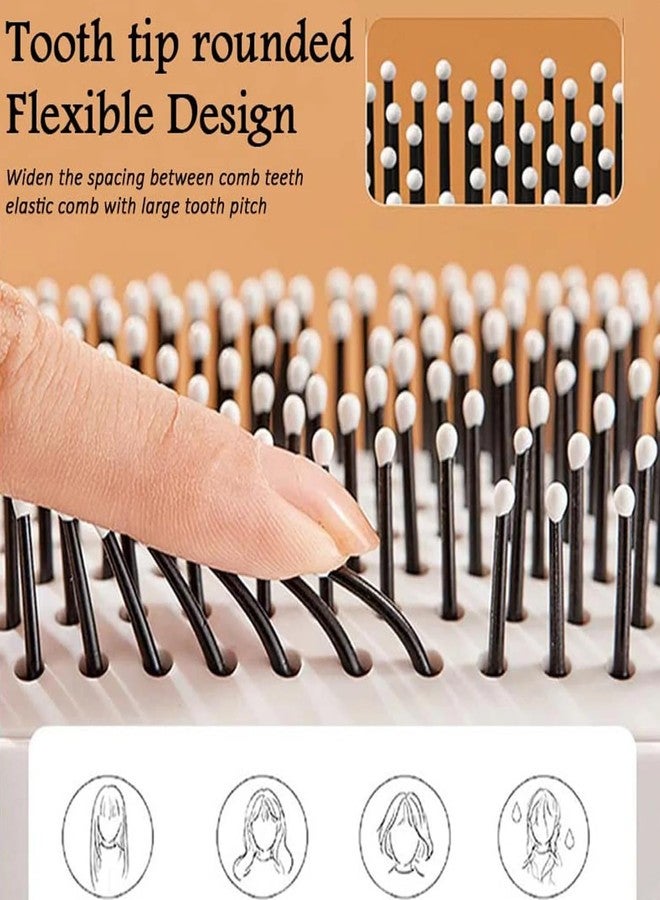 WISHBONE CUSHION COMB Durable Massage Comb Hairbrush for Scalp Massage and Custom Bristles - Lightweight Air Cushion Massage Brush for Scalp Massage - Image 3