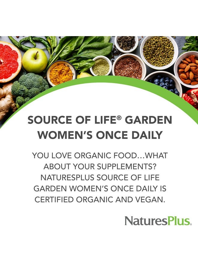 NaturesPlus Natures Plus Source of Life Garden Certified Organic Women’s Once Daily Multivitamin - 30 Vegan Tablets - Pure, Natural Whole Food Ingredients - Energy Boost - Vegetarian, Gluten-Free - 30 Servings - Image 2