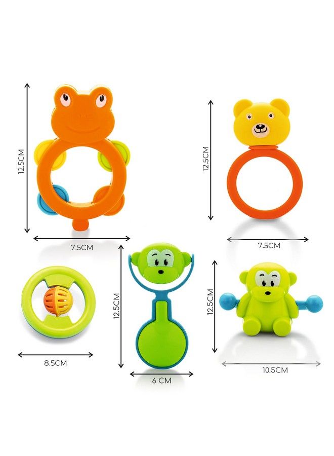 Storio Baby Toys Rattles And Teethers Set For New Born Babies Toddler Infants & Children 5 Pcs Non Toxic - Image 5