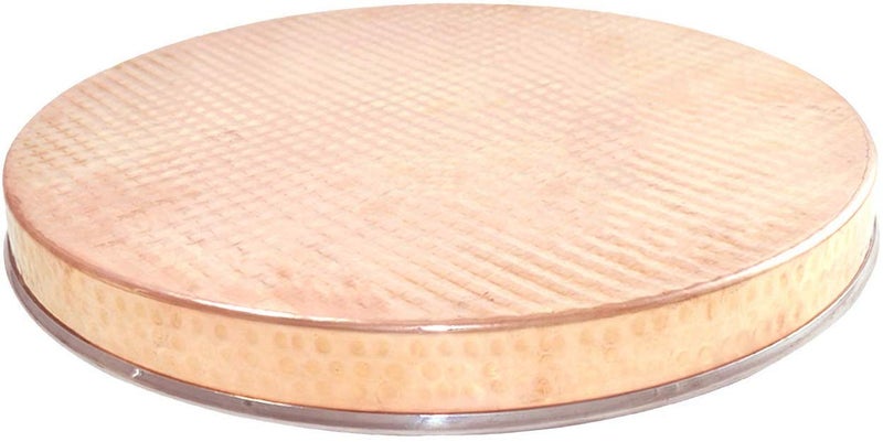 AIA India Steel Copper Dinner Thali Set, Tableware Set, Diameter 12.00 Inch, Set of 2 Pieces (Silver) - Image 3